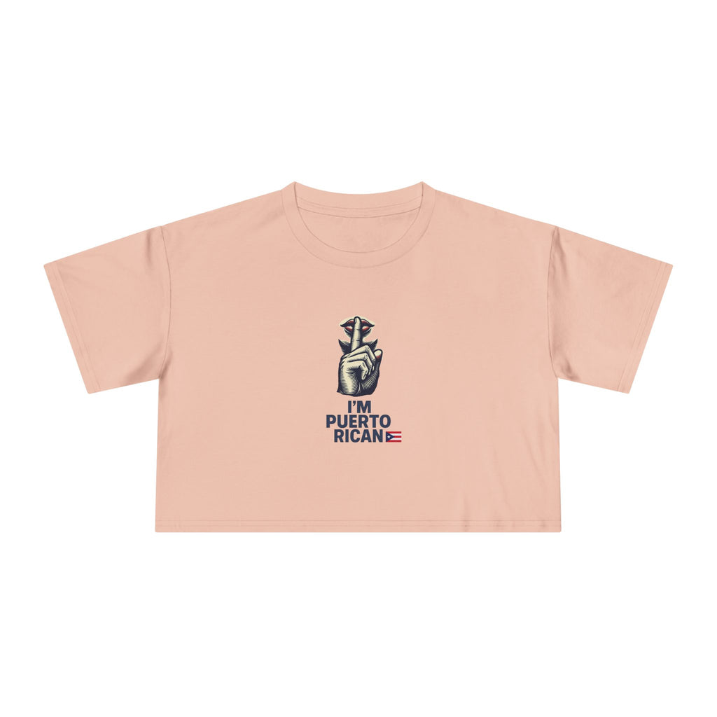 Puerto Rican Pride Crop Tee — "I’m Puerto Rican" Graphic