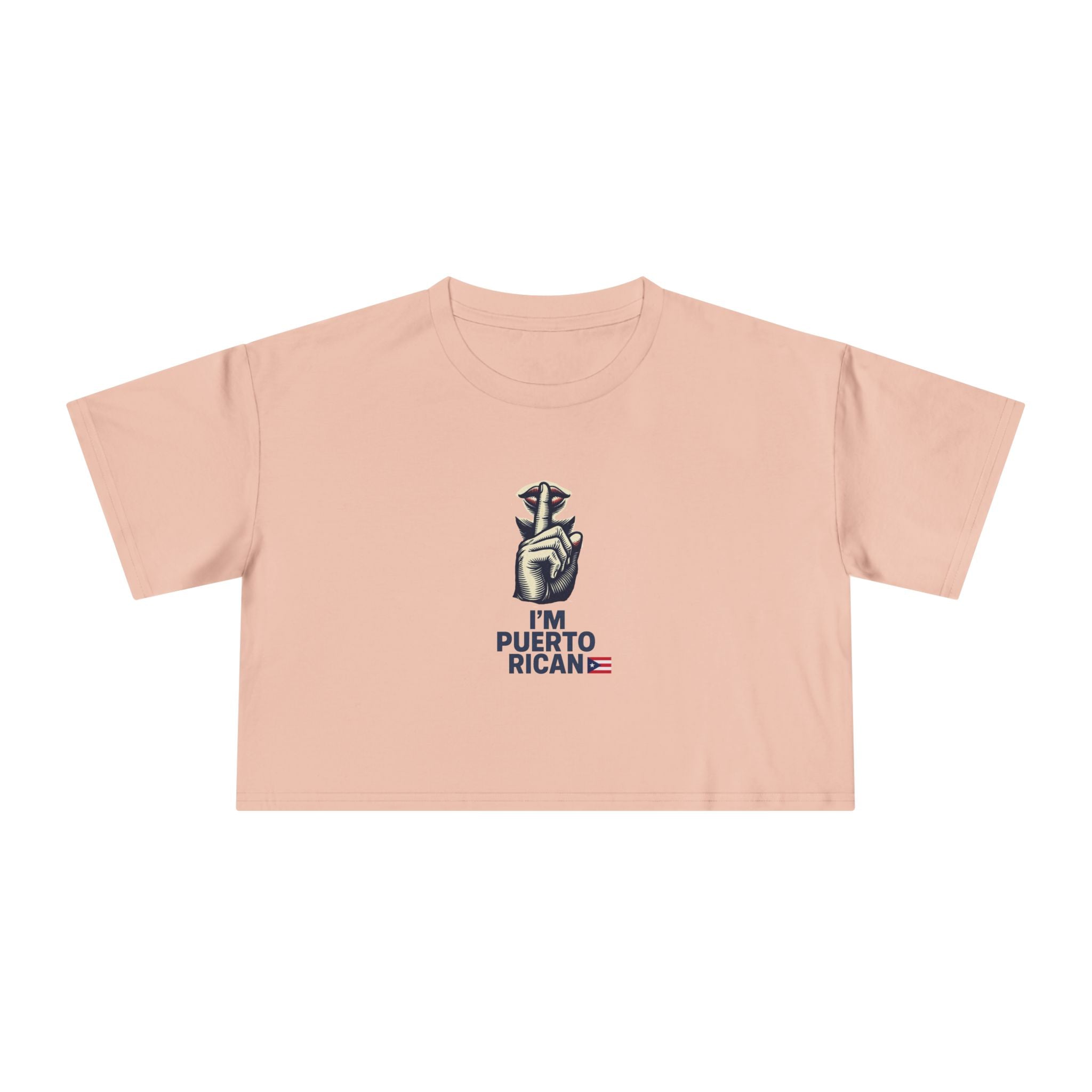 Puerto Rican Pride Crop Tee — "I’m Puerto Rican" Graphic