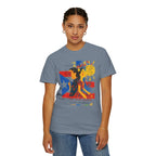 Puerto Rican Flag Art T-Shirt Julia de Burgos homenaje— "The Dua Julia" Illustrated Graphic Tee