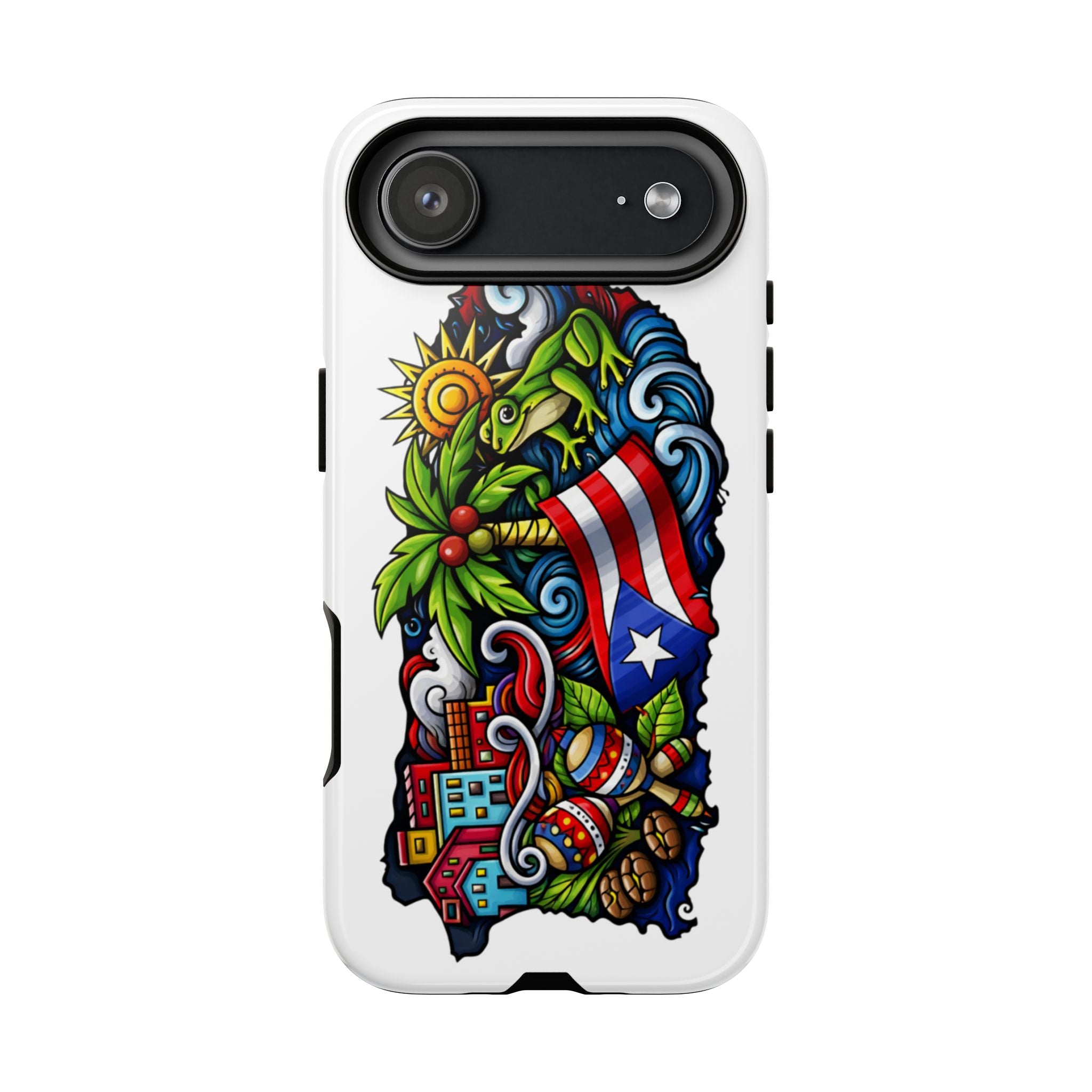 Phone Case — Puerto Rico Flag Tropical Tattoo Design