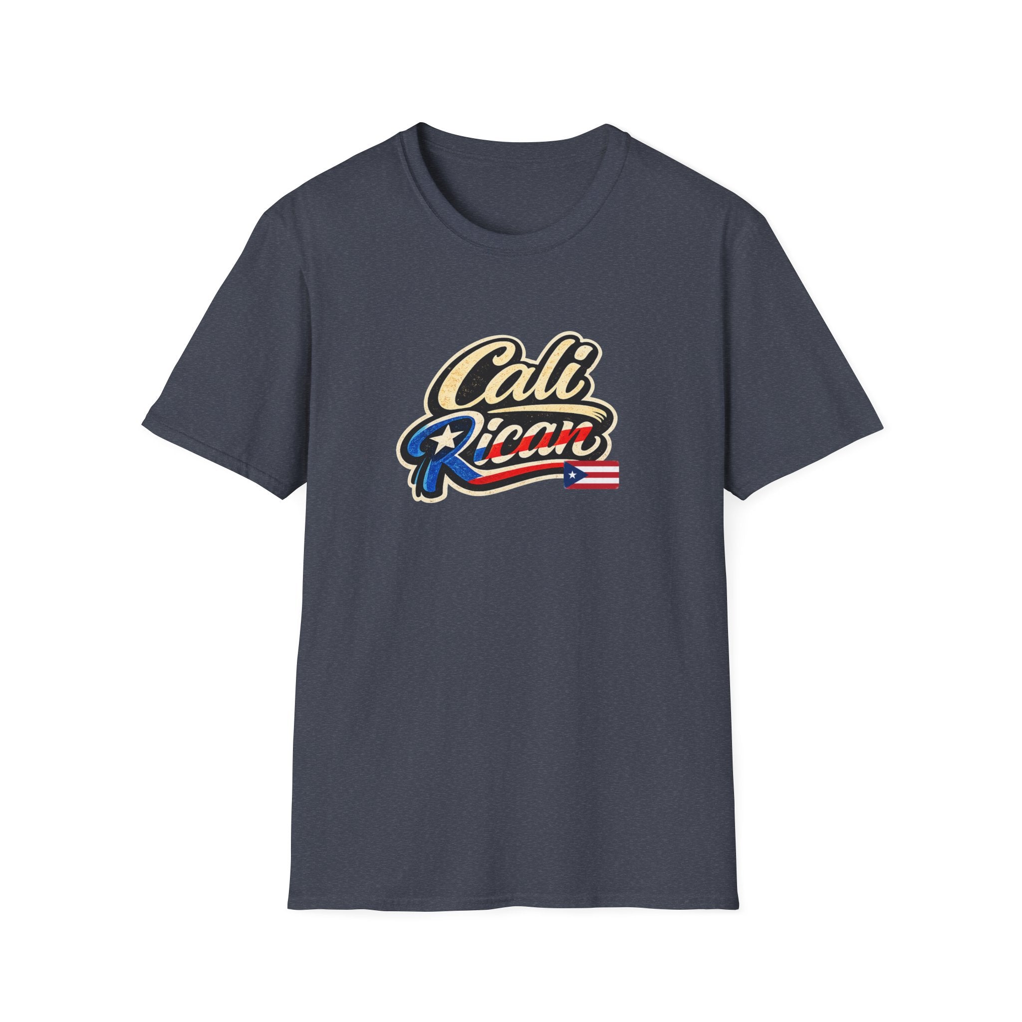 Cali Rican T-Shirt — Retro Puerto Rico Flag Script Tee