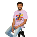 Puerto Rican Flag Art T-Shirt Julia de Burgos homenaje— "The Dua Julia" Illustrated Graphic Tee