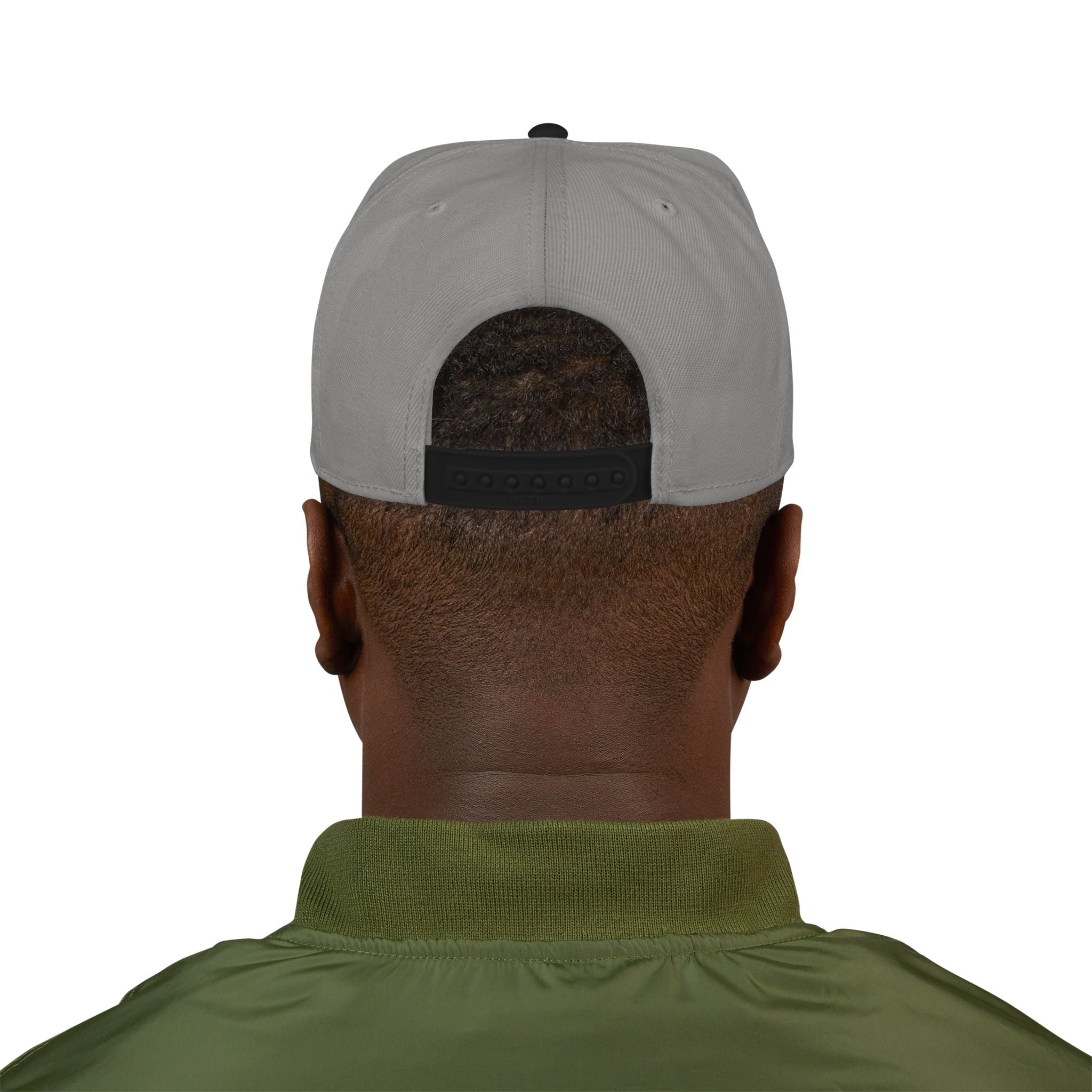 Patriotic USA Snapback Hat — Embroidered Red White & Blue Flag Lettering