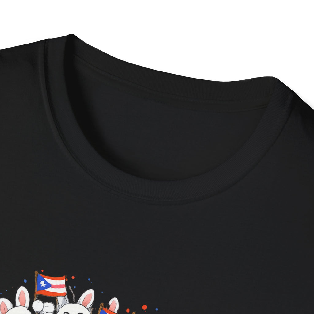 De La Isla Somos Todos T-Shirt — Puerto Rican Pride Flag Cartoon Crew Tee