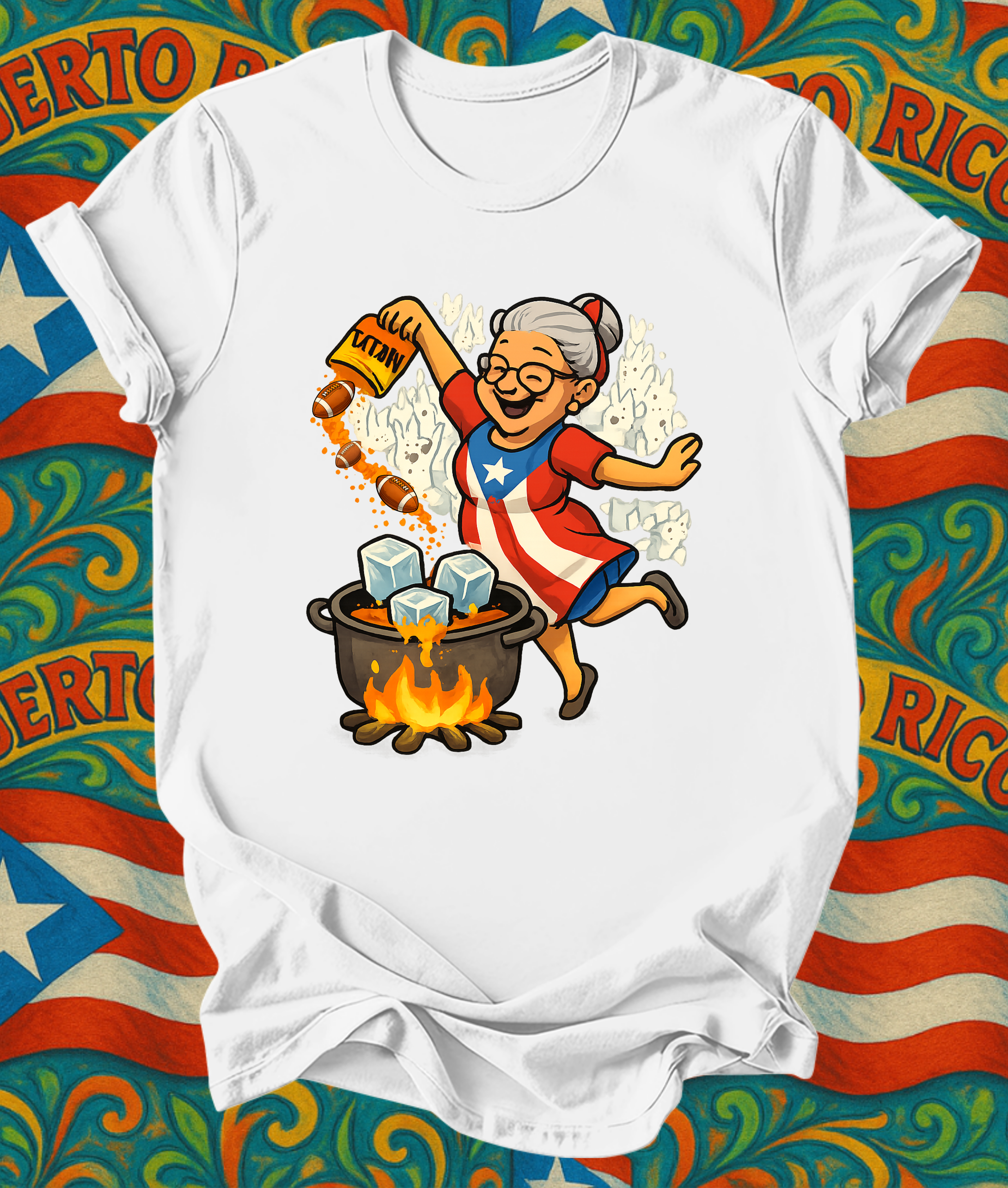 Boricua Bowl Football Icon – Bold Game Day Graphic