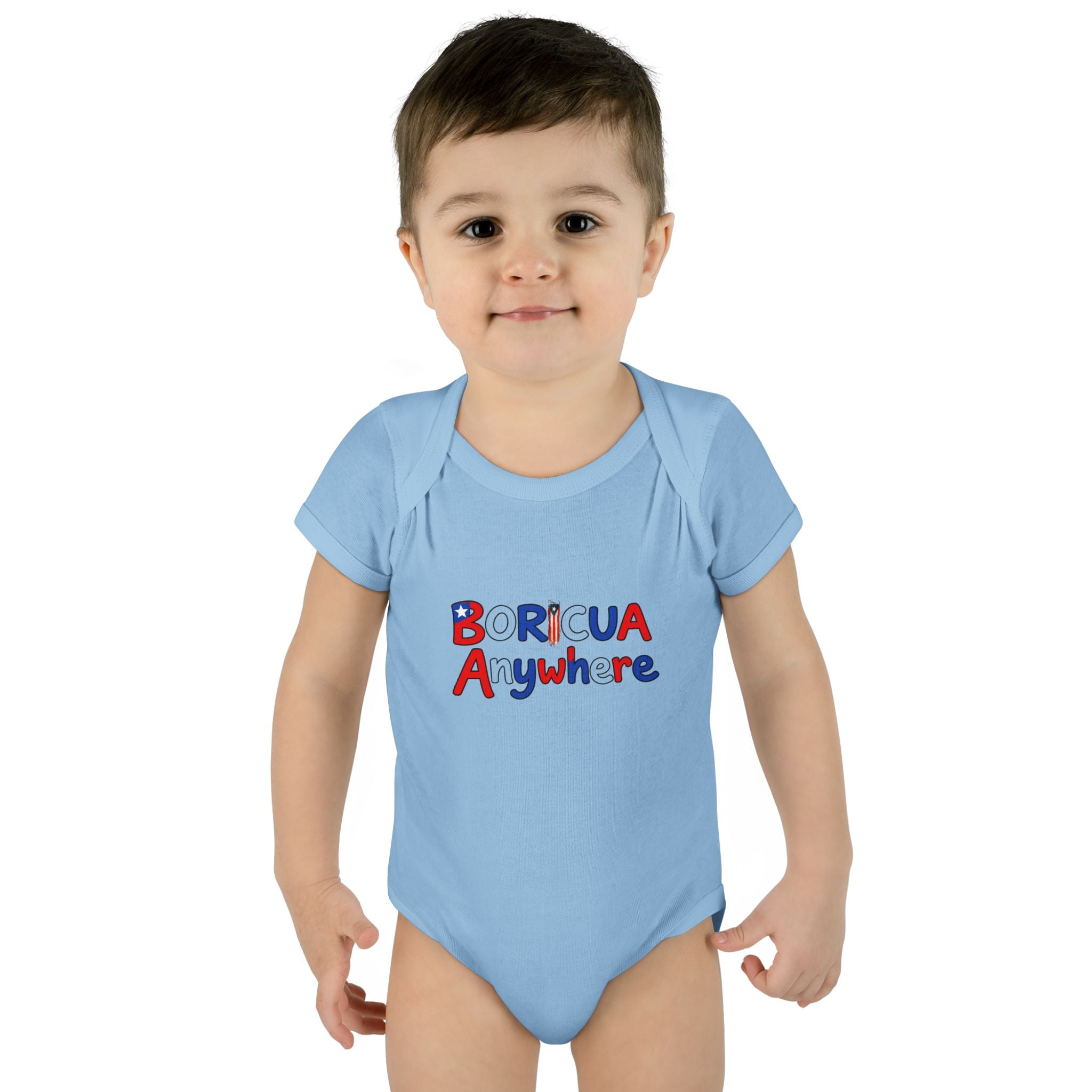 Boricua Anywhere Infant Bodysuit – Puerto Rican Pride Baby Onesie