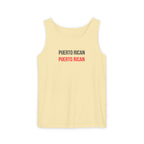 Puerto Rican Text Tank Top — "Puerto Rican" Repeated Graphic Tank