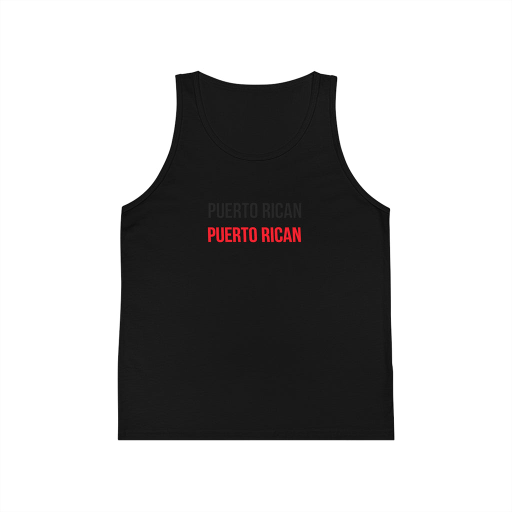 Puerto Rican Kids Tank Top — 'Puerto Rican' Graphic Youth Jersey Tank