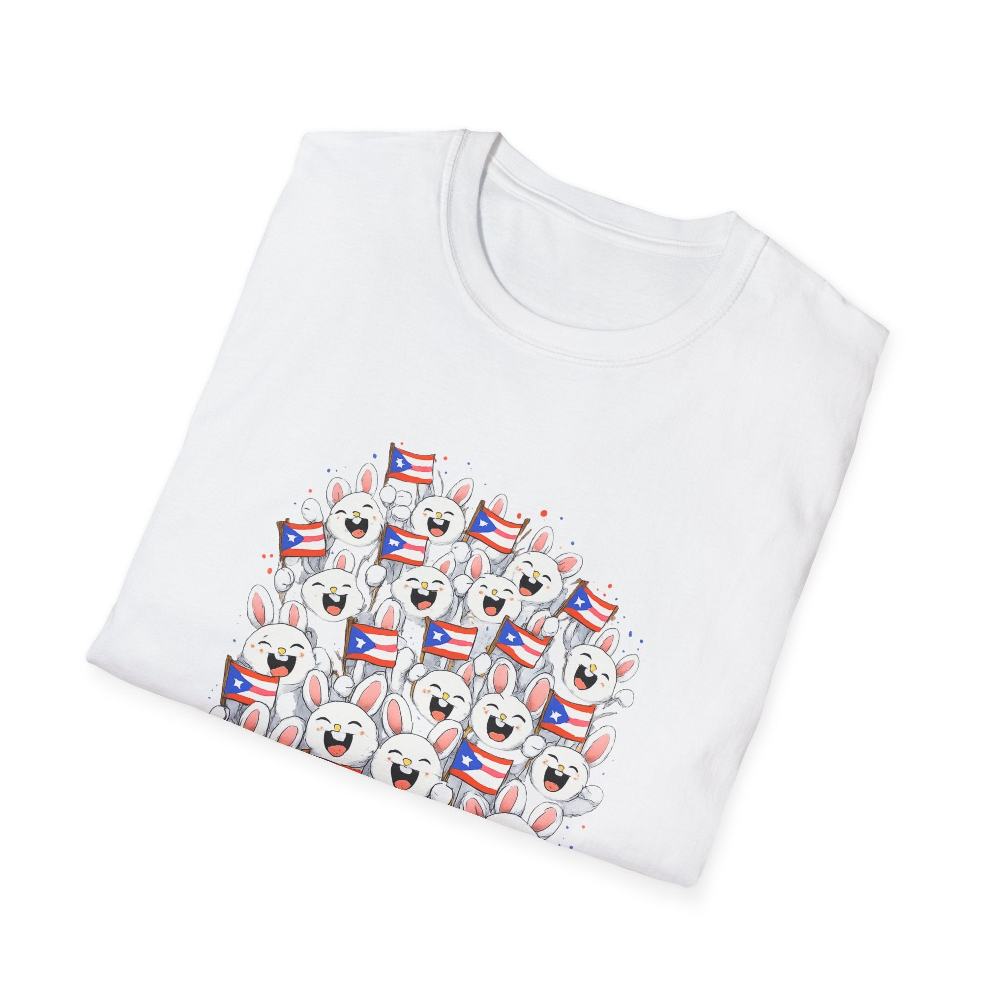 De La Isla Somos Todos T-Shirt — Puerto Rican Pride Flag Cartoon Crew Tee