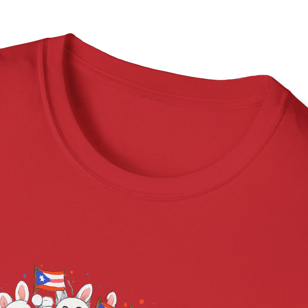De La Isla Somos Todos T-Shirt — Puerto Rican Pride Flag Cartoon Crew Tee