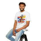 Puerto Rican Flag Art T-Shirt Julia de Burgos homenaje— "The Dua Julia" Illustrated Graphic Tee