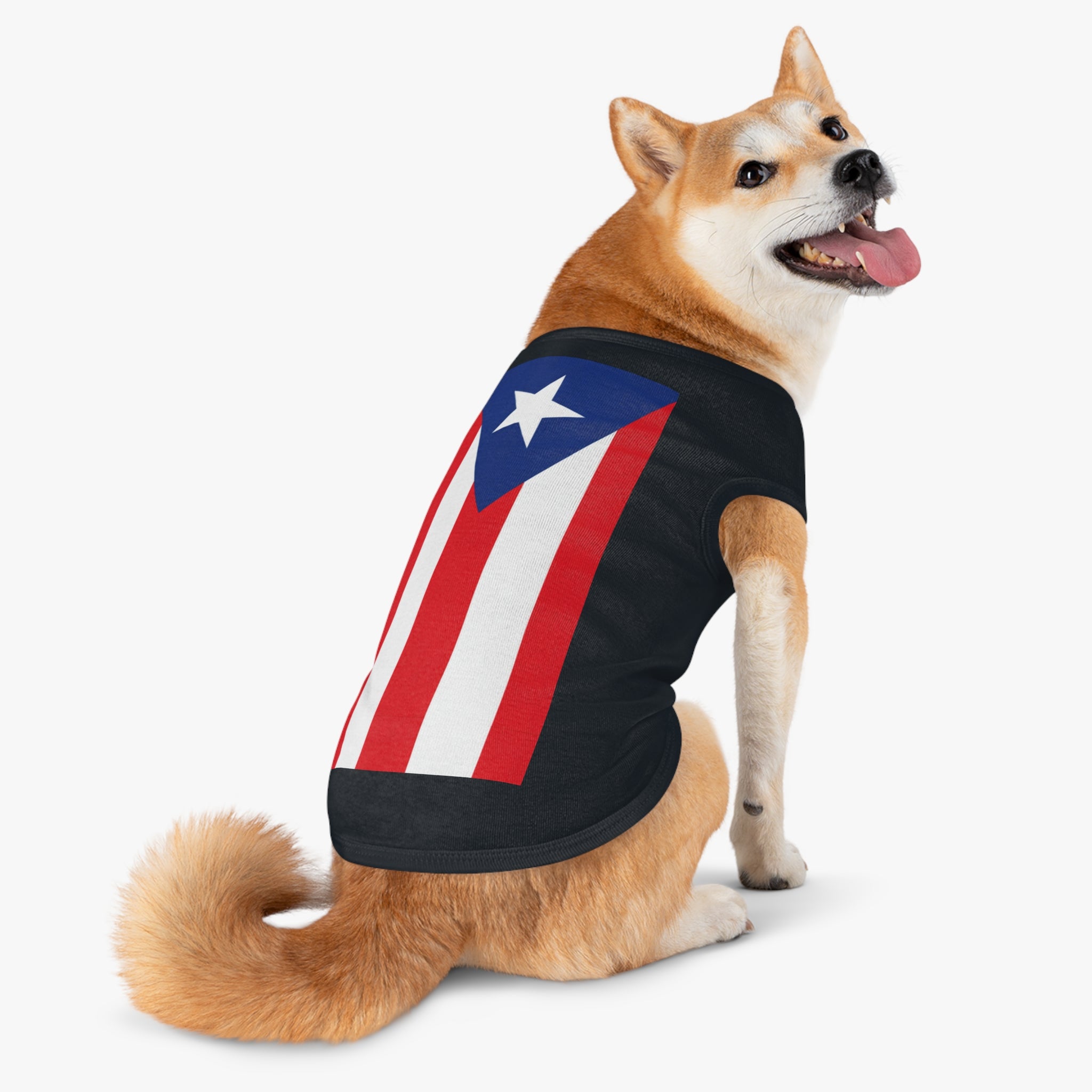 Pet Tank Top — "We're Here We're Proud" Football Trophy Design