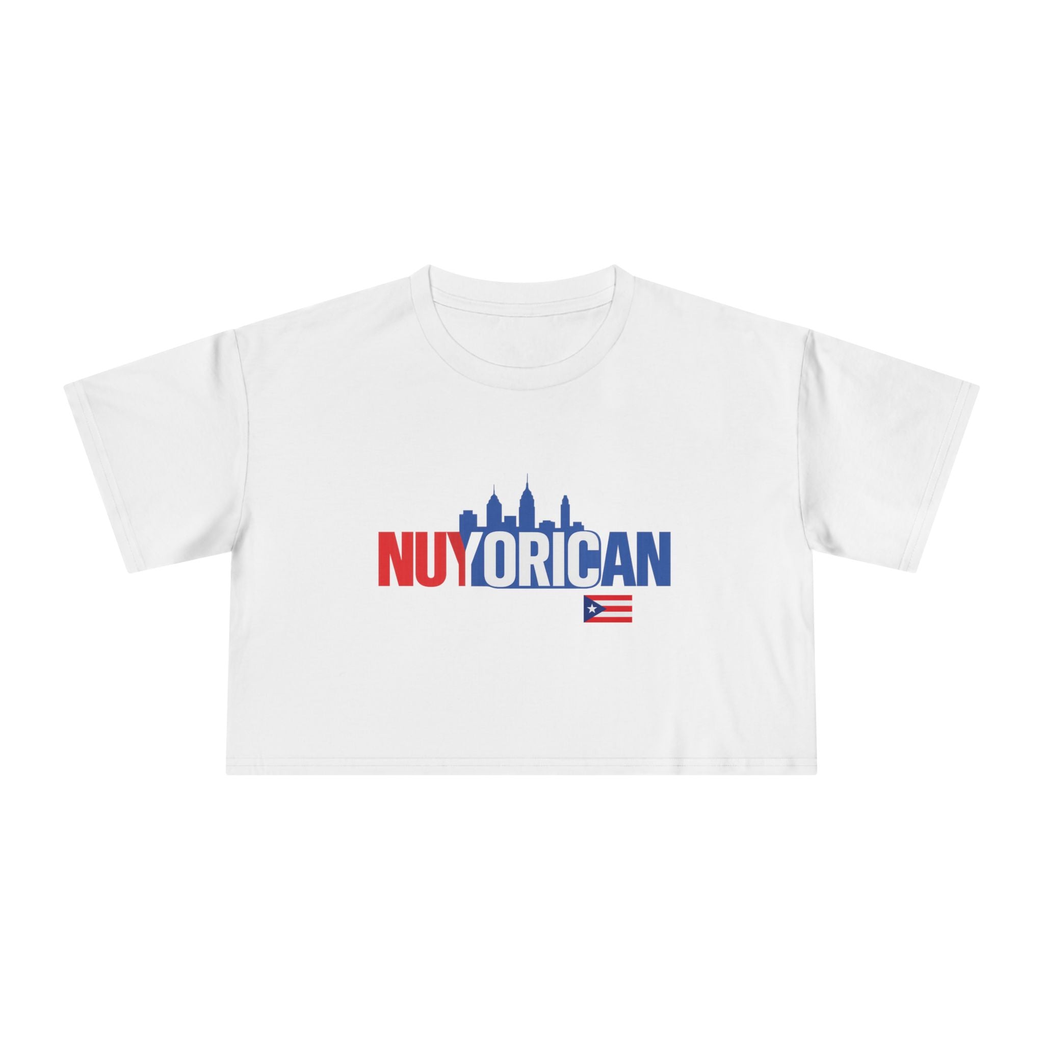 Nuyorican Crop Tee — Puerto Rican Pride NYC Skyline Graphic