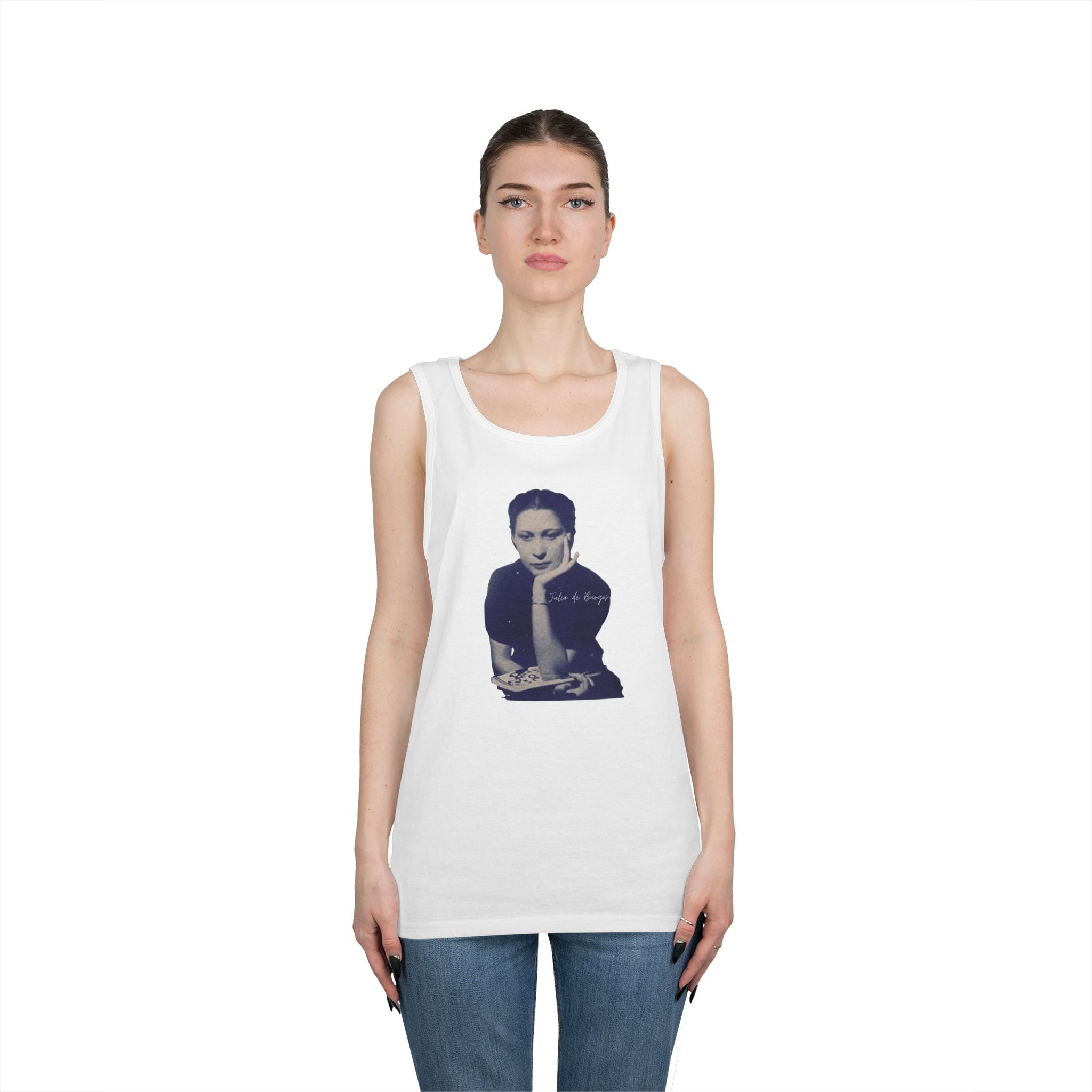 Vintage Portrait Tank Top — Minimalist Retro Photo Tee