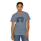 Embuste Eyes Graphic T-Shirt — Bold Script & Star-Spangled Eye Design