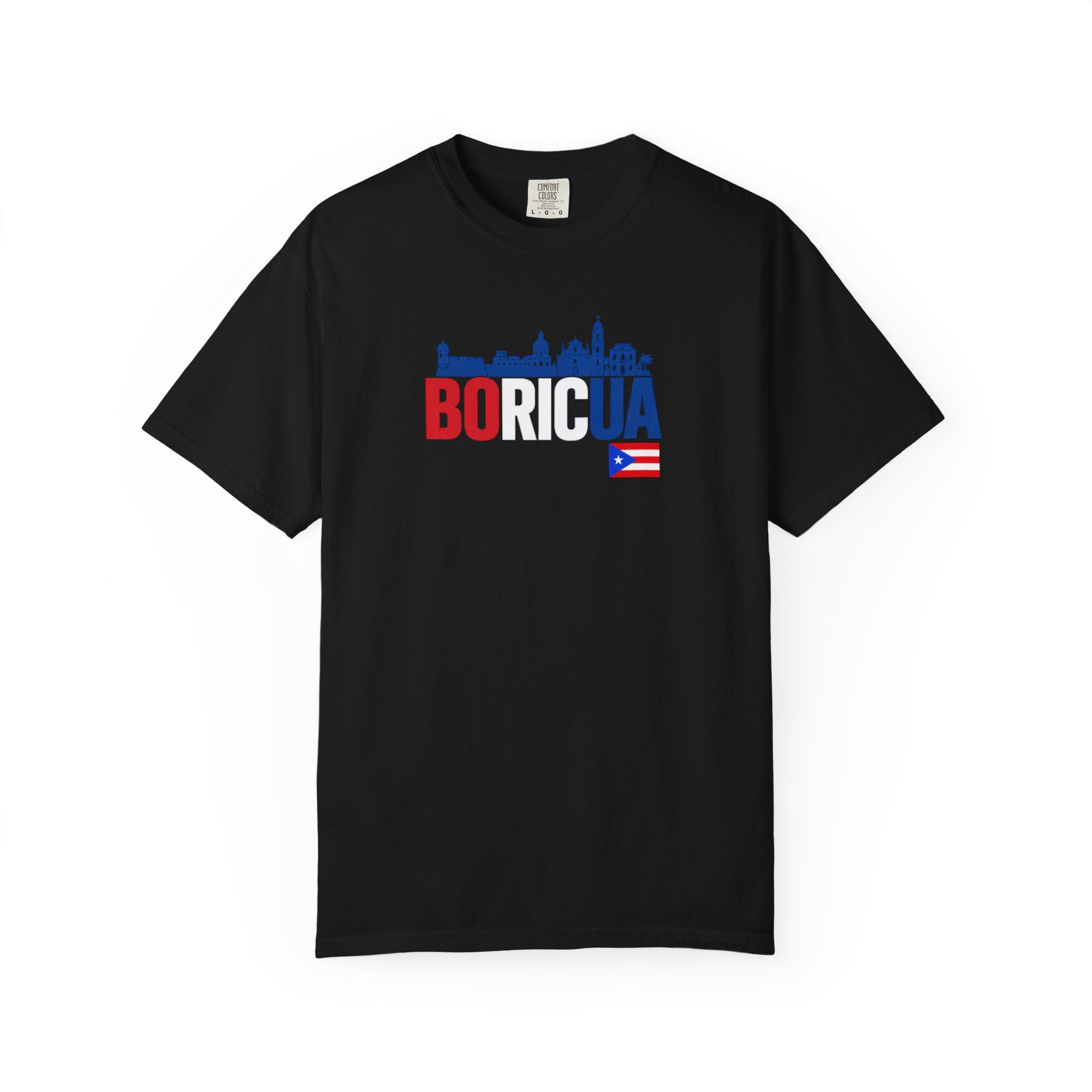 Borícua Skyline T‑Shirt — Puerto Rico Flag Pride Tee