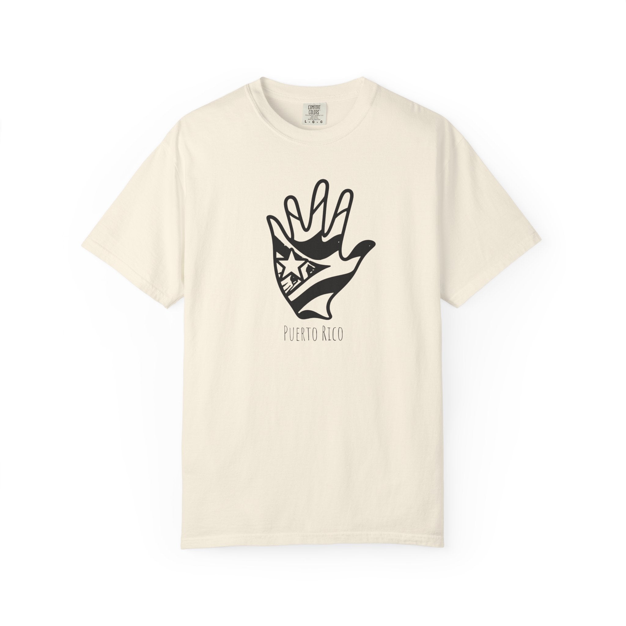 Puerto Rico Hand Graphic T-Shirt — Puerto Rican Flag Palm Tee