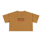 Puerto Rican Crop Tee — 'PUERTO RICAN' Minimalist Pride Women’s Crop Top