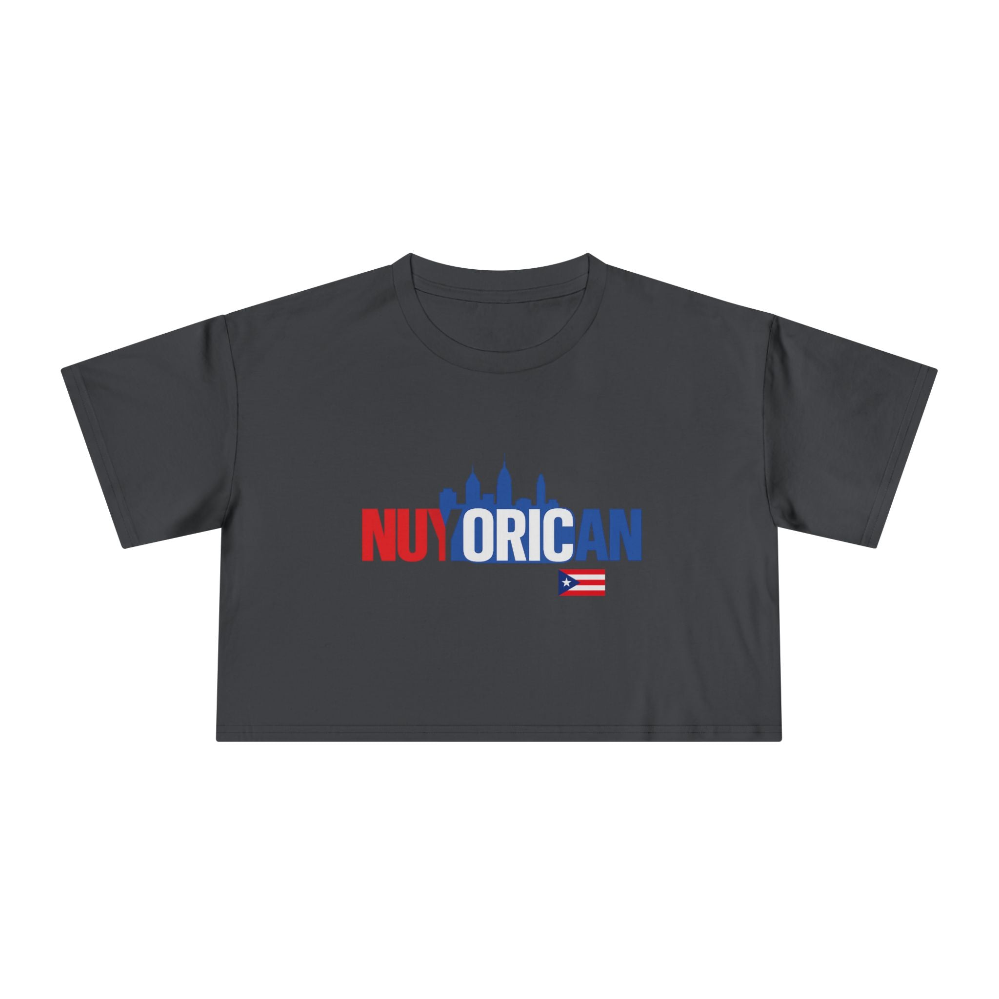 Nuyorican Crop Tee — Puerto Rican Pride NYC Skyline Graphic
