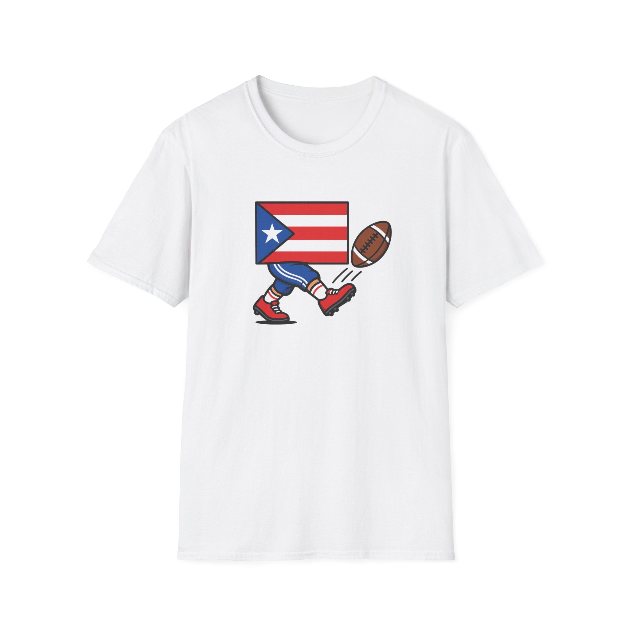 Puerto Rico Flag Football T-Shirt — Puerto Rican Football Fan Tee