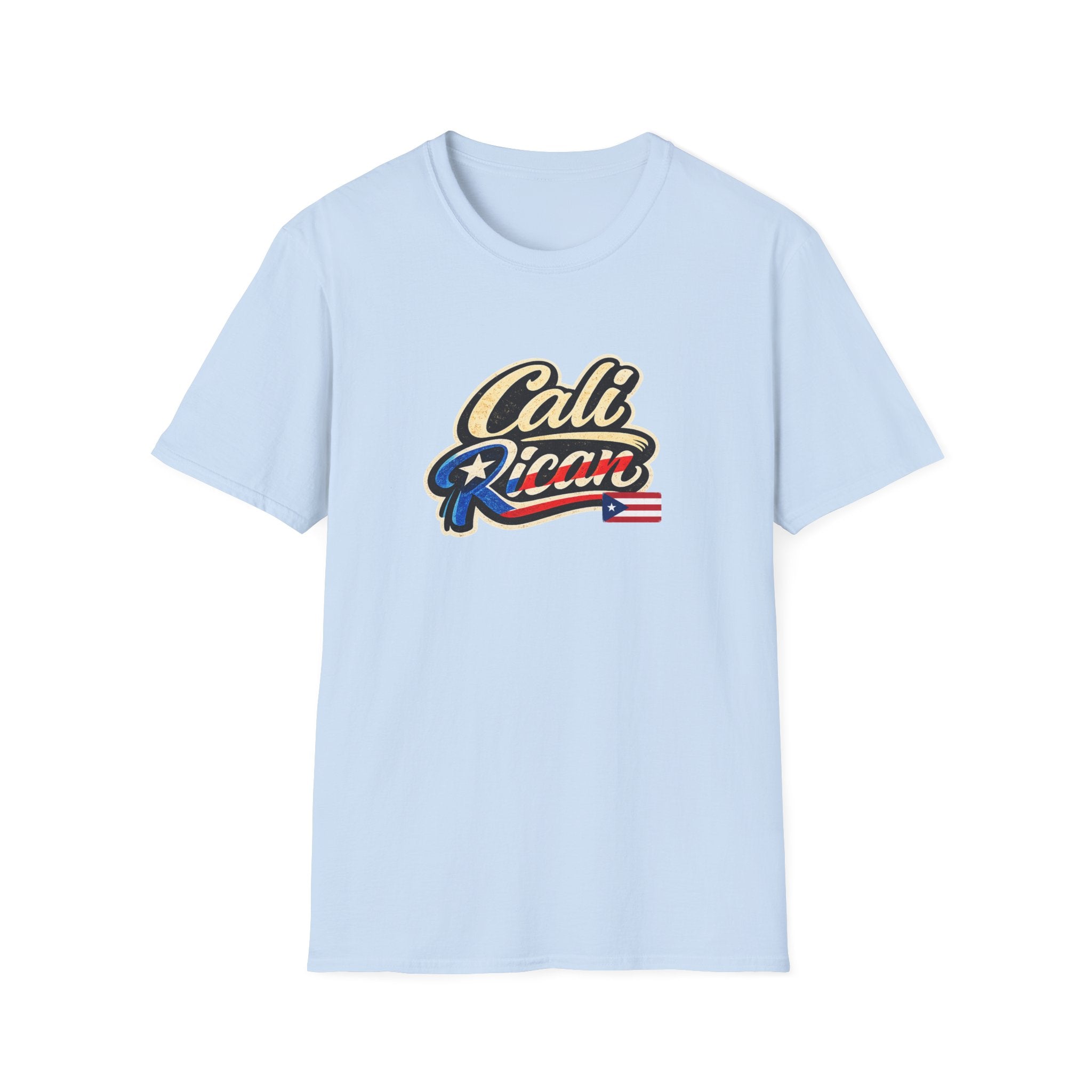 Cali Rican T-Shirt — Retro Puerto Rico Flag Script Tee
