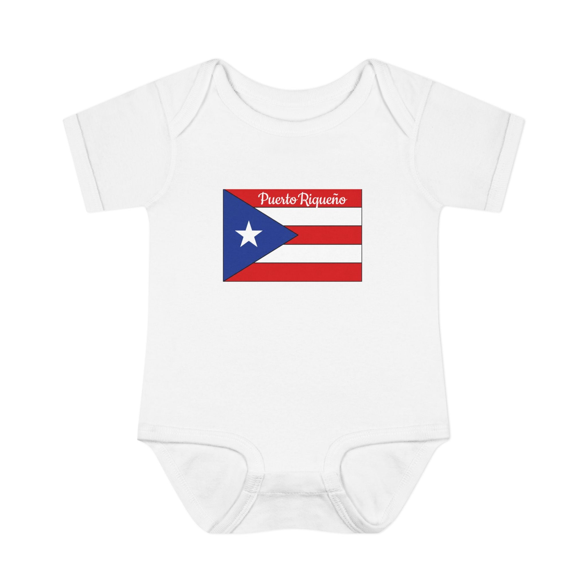 Puerto Rican Flag Baby Bodysuit - "Puerto Riqueño" Infant Onesie