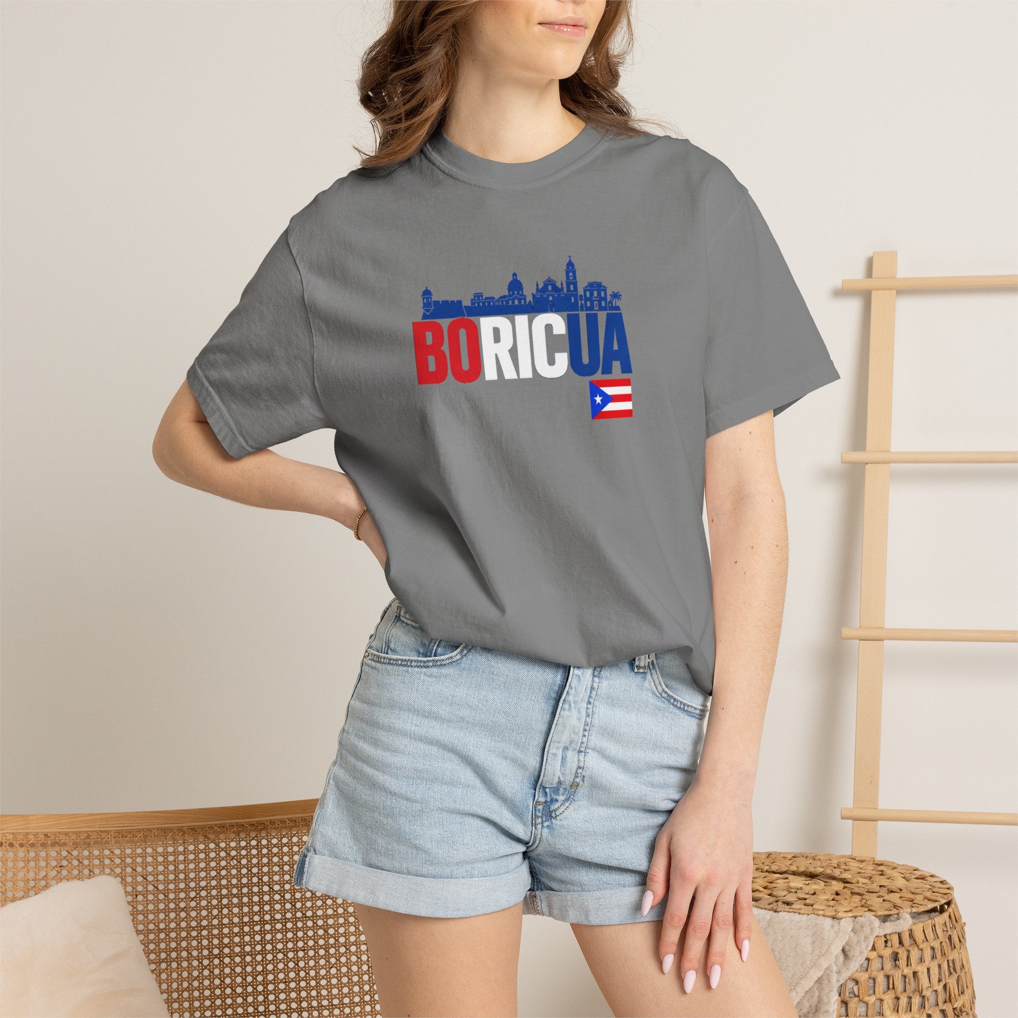 Borícua Skyline T‑Shirt — Puerto Rico Flag Pride Tee
