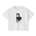 Boxy Tee — Vintage Portrait Graphic "Julia de Burgos" poem Women's Cropped T-Shirt