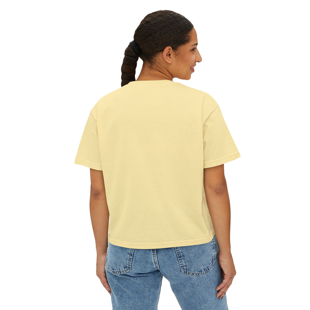 Boxy Tee — Vintage Portrait Graphic "Julia de Burgos" poem Women's Cropped T-Shirt