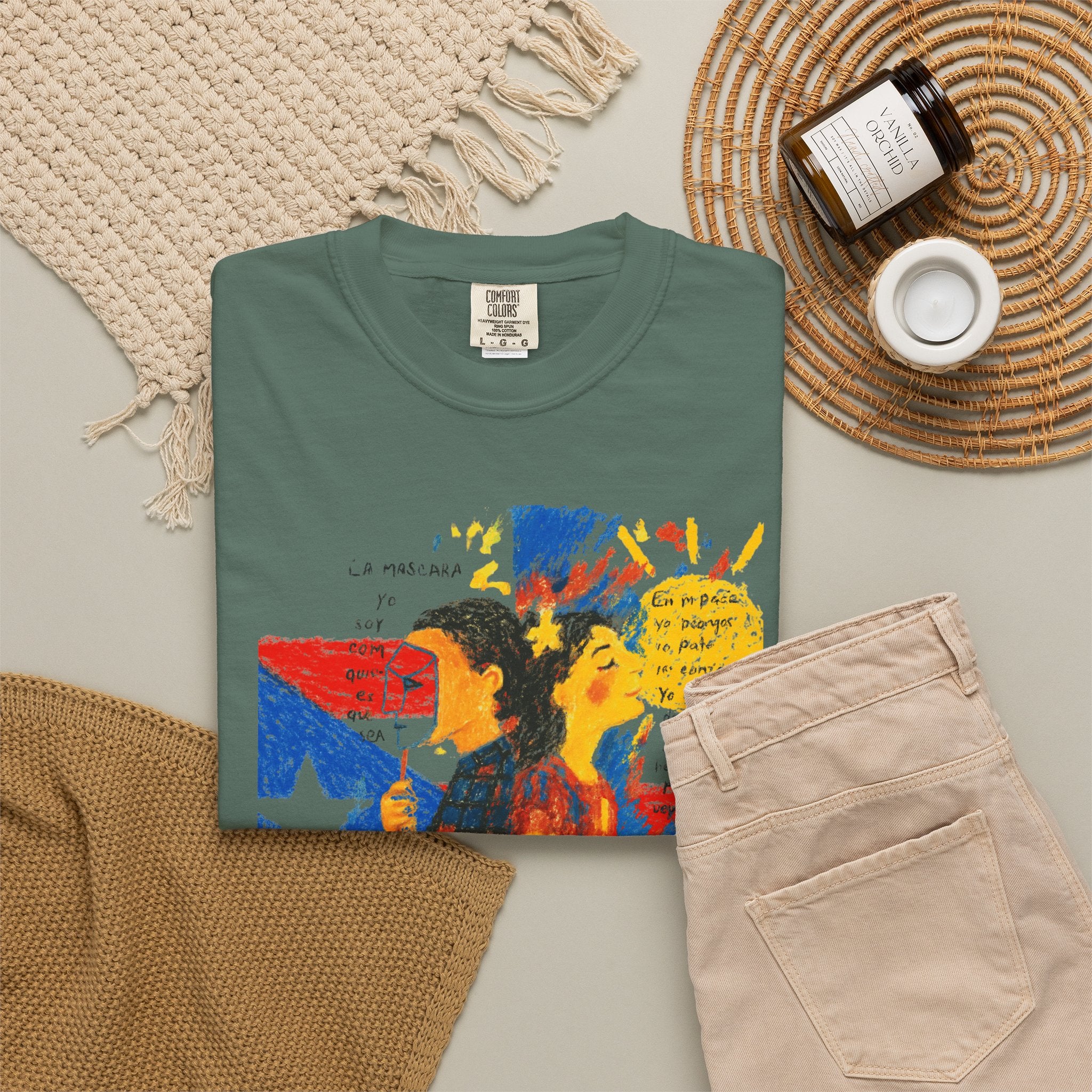 Puerto Rican Flag Art T-Shirt Julia de Burgos homenaje— "The Dua Julia" Illustrated Graphic Tee