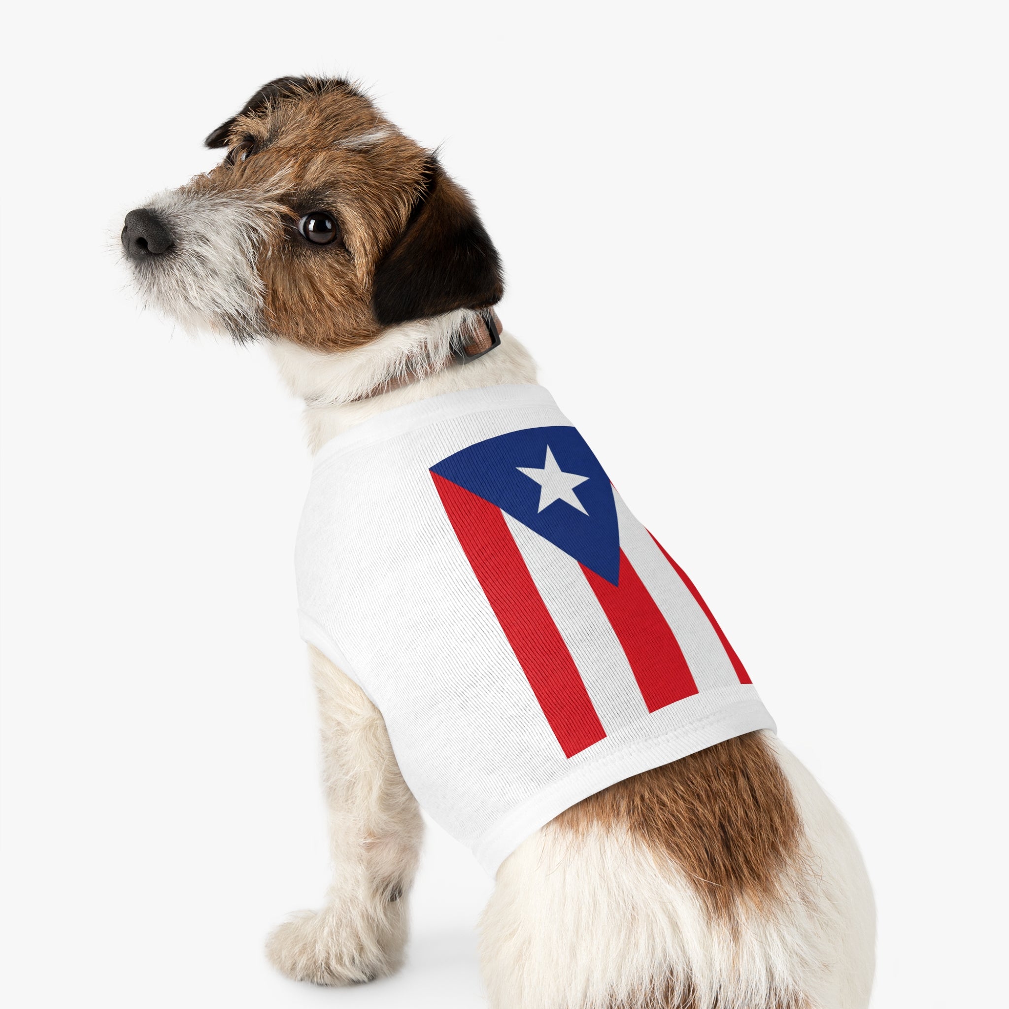 Pet Tank Top — "We're Here We're Proud" Football Trophy Design