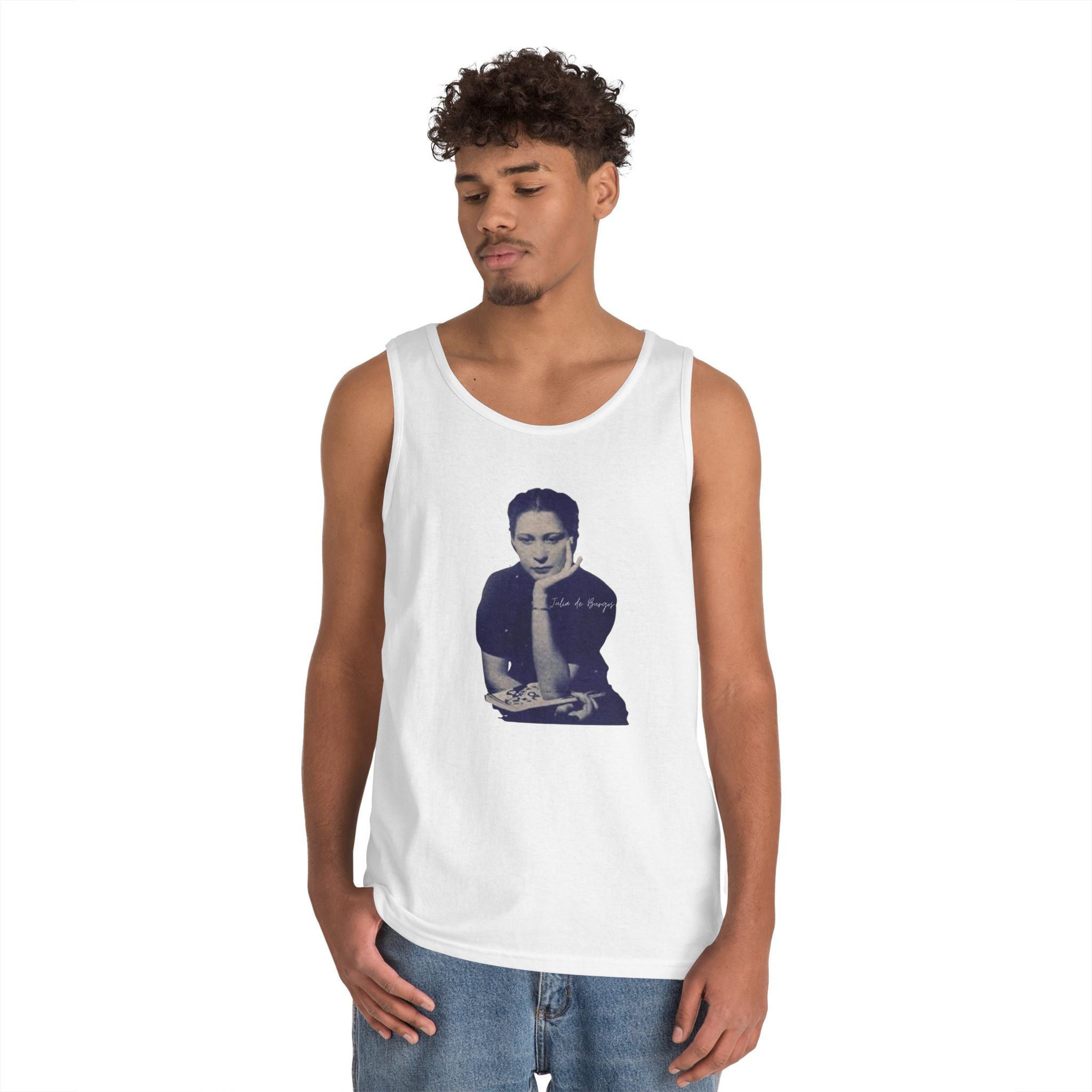 Vintage Portrait Tank Top — Minimalist Retro Photo Tee
