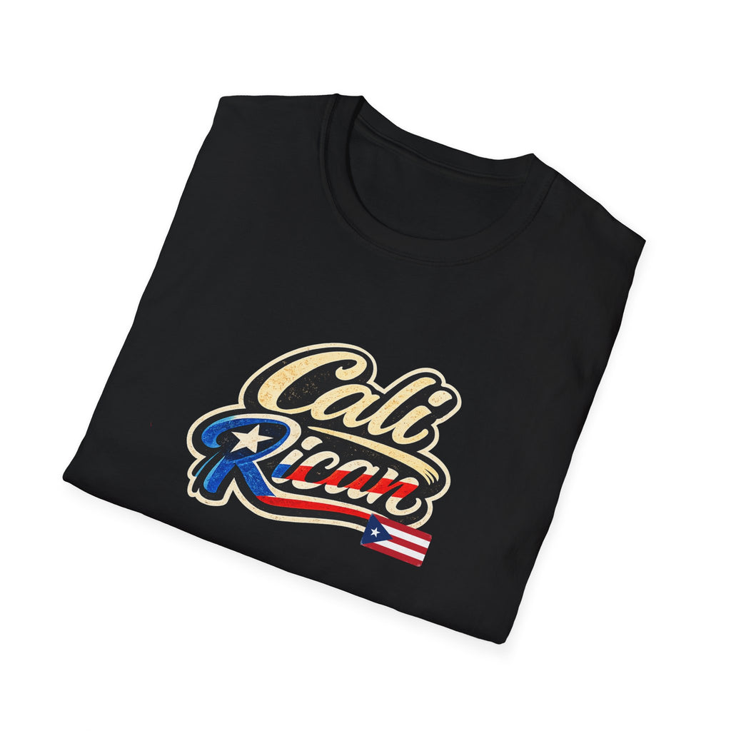 Cali Rican T-Shirt — Retro Puerto Rico Flag Script Tee