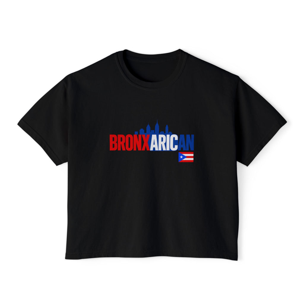 Bronx Rican Women's Boxy Tee – Puerto Rican Pride Skyline Shirt