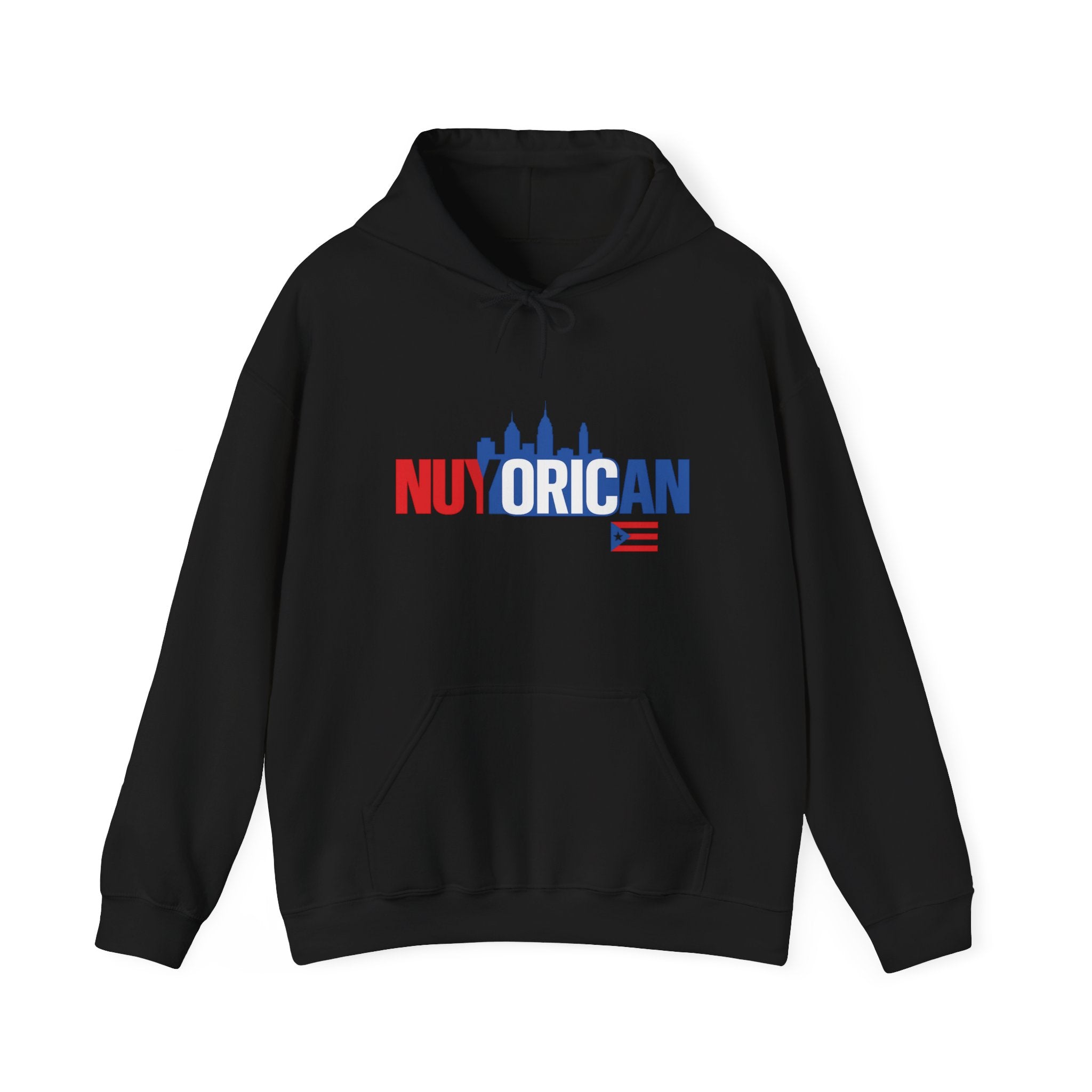 Nuyorican NYC Skyline Hoodie – Puerto Rican Pride Sweatshirt with Flag