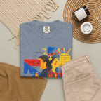 Puerto Rican Flag Art T-Shirt Julia de Burgos homenaje— "The Dua Julia" Illustrated Graphic Tee