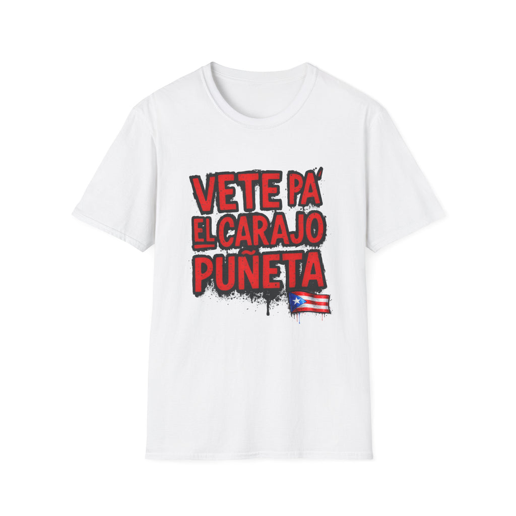 T-Shirt — "Vete Pa' El Carajo Puñeta" Puerto Rico Flag Graphic