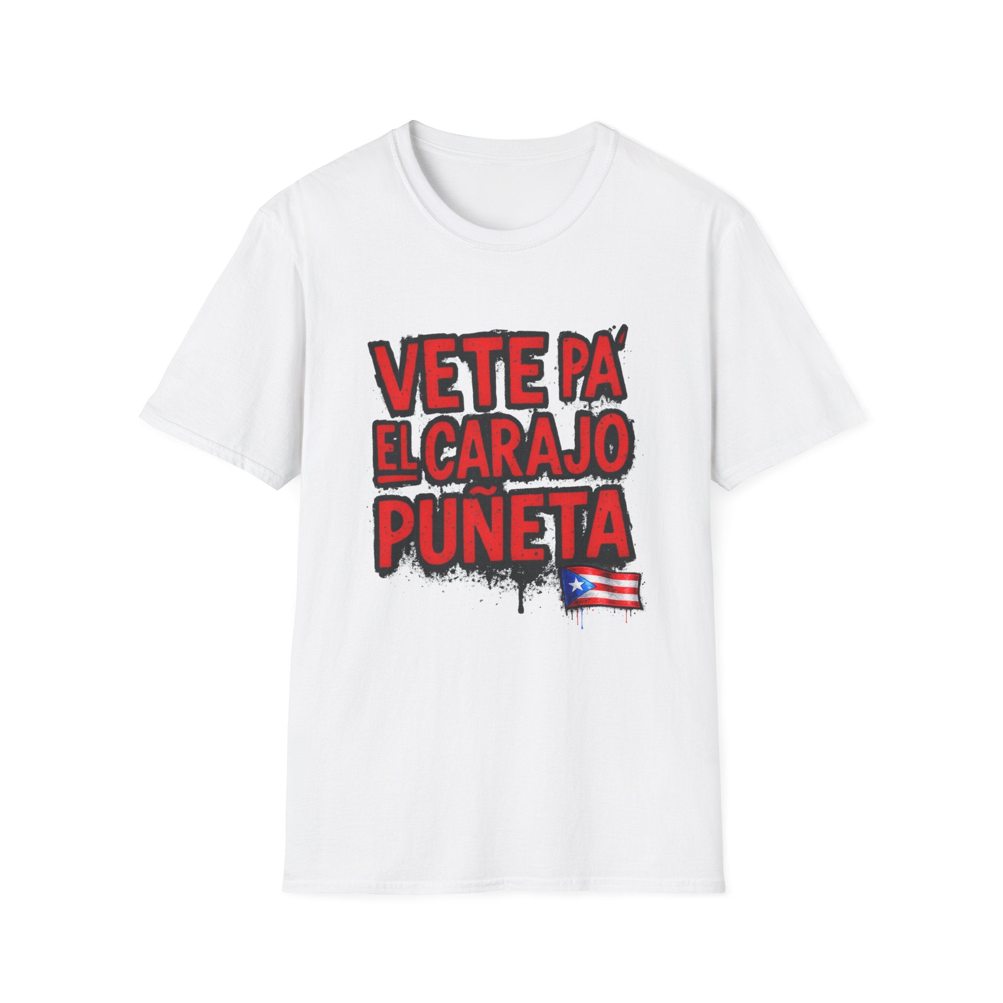 T-Shirt — "Vete Pa' El Carajo Puñeta" Puerto Rico Flag Graphic
