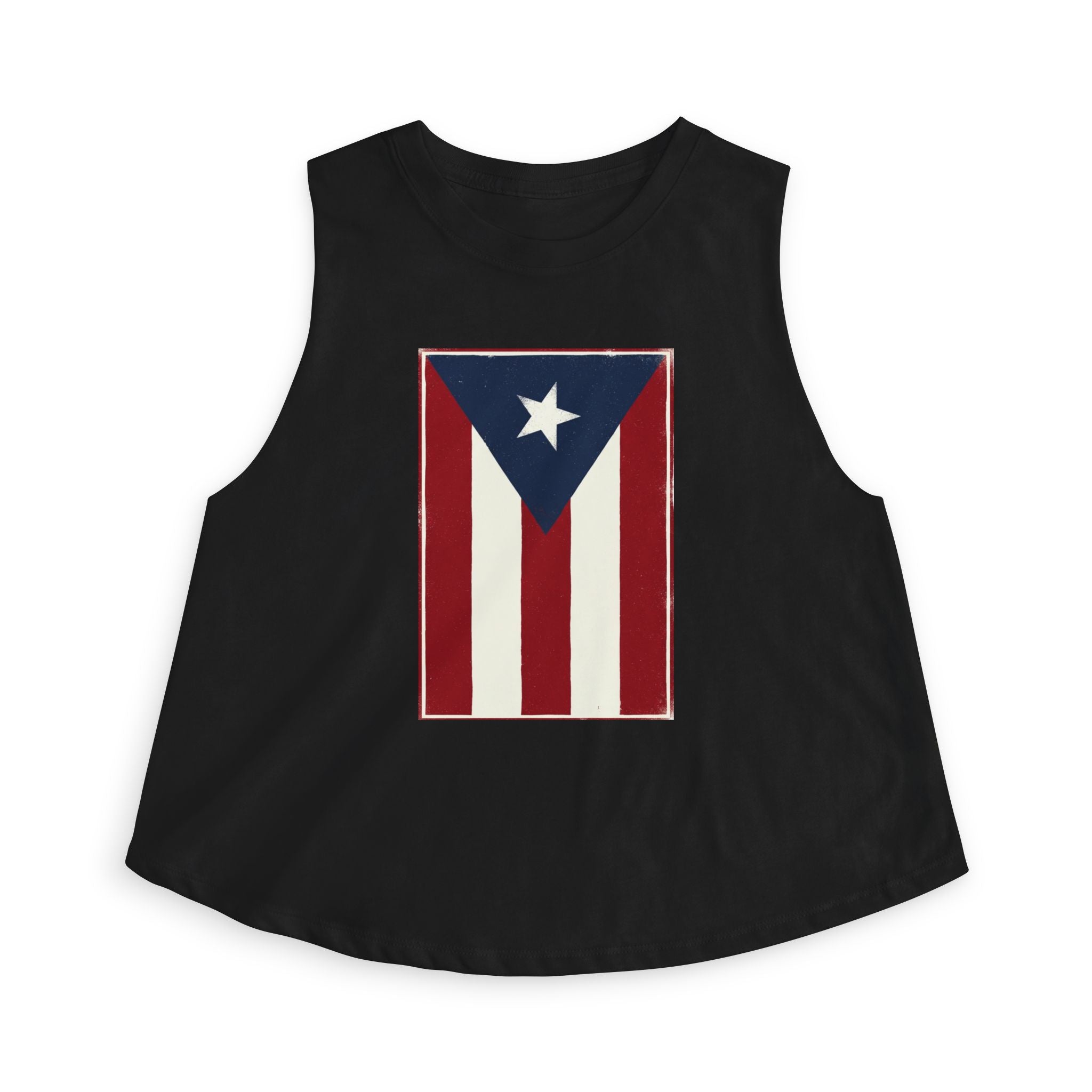 Puerto Rican Flag Crop Top — Vintage Boricua Pride Women's Tank