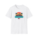 T-Shirt — Miamirican Miami Skyline with Puerto Rican Flag Graphic