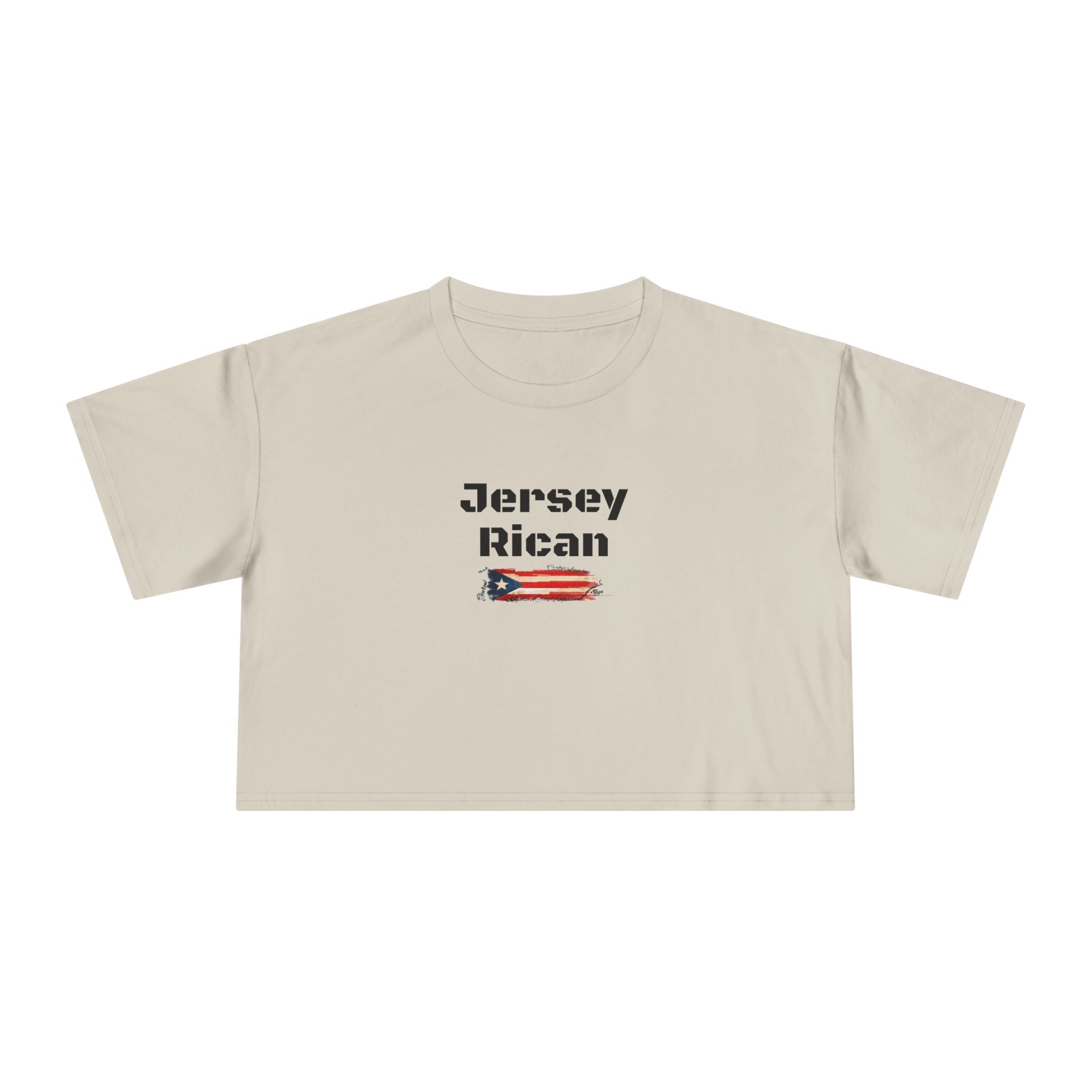 Jersey Rican Crop Tee — Puerto Rican Flag Graphic Women's Crop Top