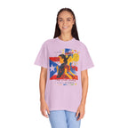 Puerto Rican Flag Art T-Shirt Julia de Burgos homenaje— "The Dua Julia" Illustrated Graphic Tee