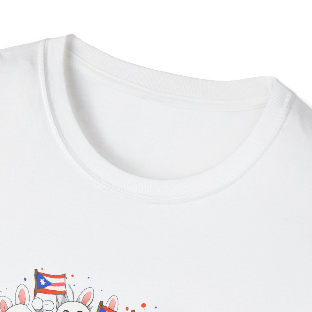 De La Isla Somos Todos T-Shirt — Puerto Rican Pride Flag Cartoon Crew Tee