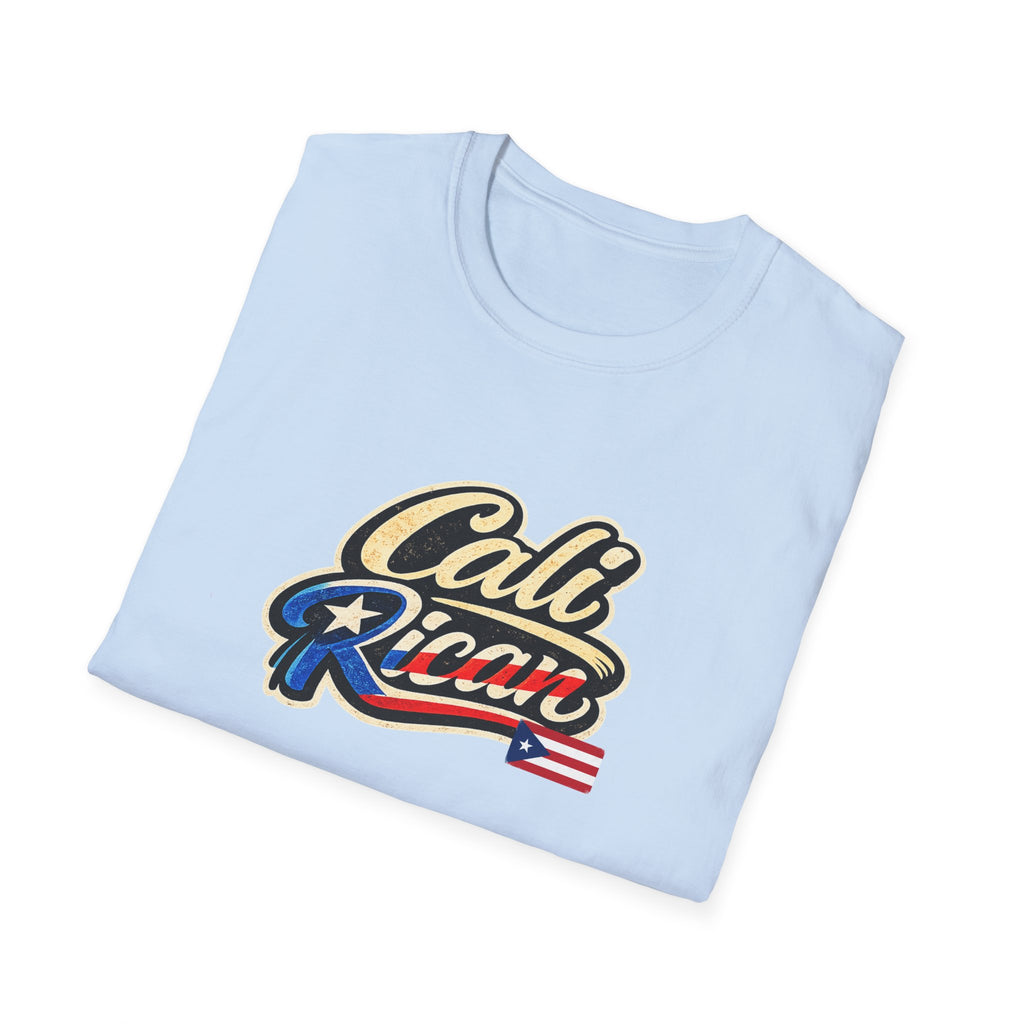 Cali Rican T-Shirt — Retro Puerto Rico Flag Script Tee