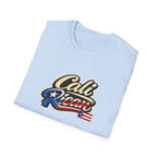 Cali Rican T-Shirt — Retro Puerto Rico Flag Script Tee