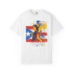 Puerto Rican Flag Art T-Shirt Julia de Burgos homenaje— "The Dua Julia" Illustrated Graphic Tee