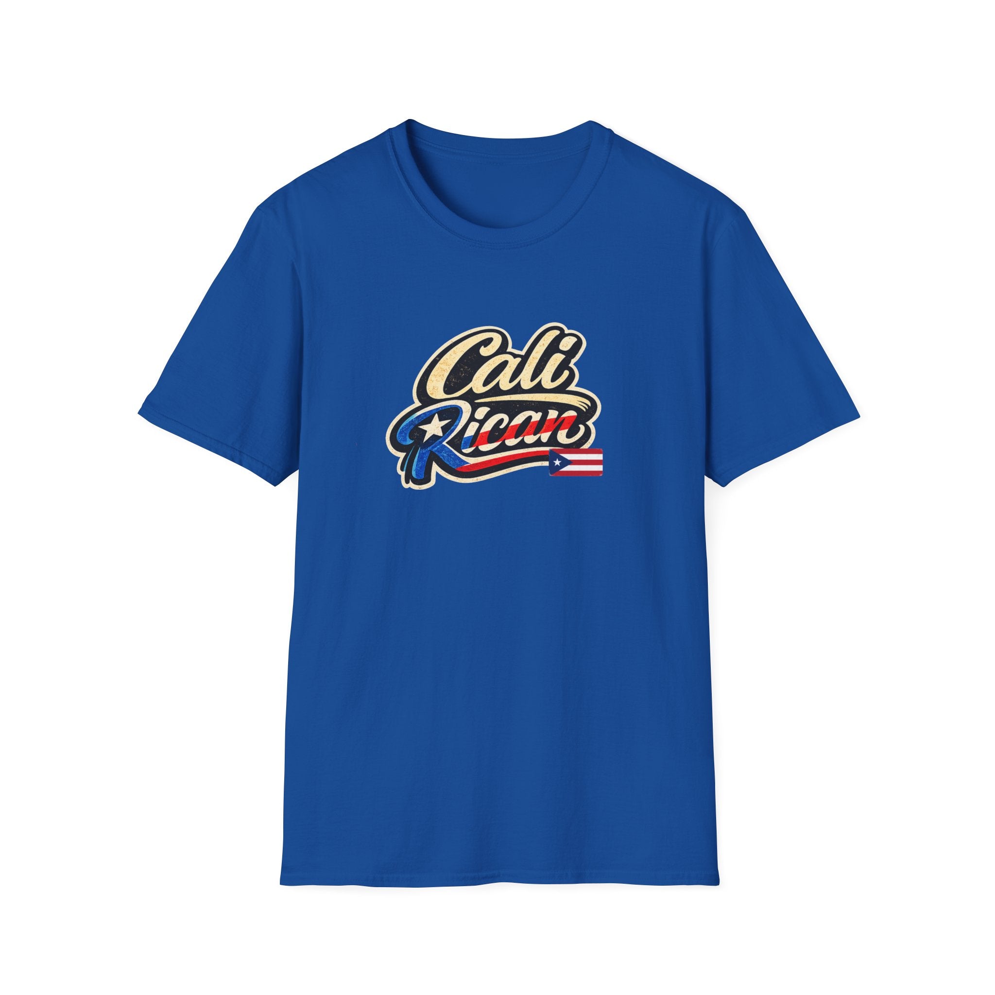 Cali Rican T-Shirt — Retro Puerto Rico Flag Script Tee