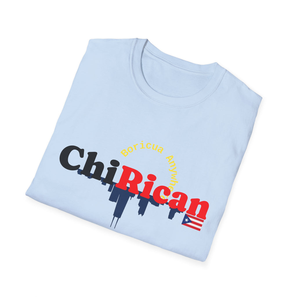 Chirican Pride T-Shirt — Puerto Rican Flag & City Skyline Graphic