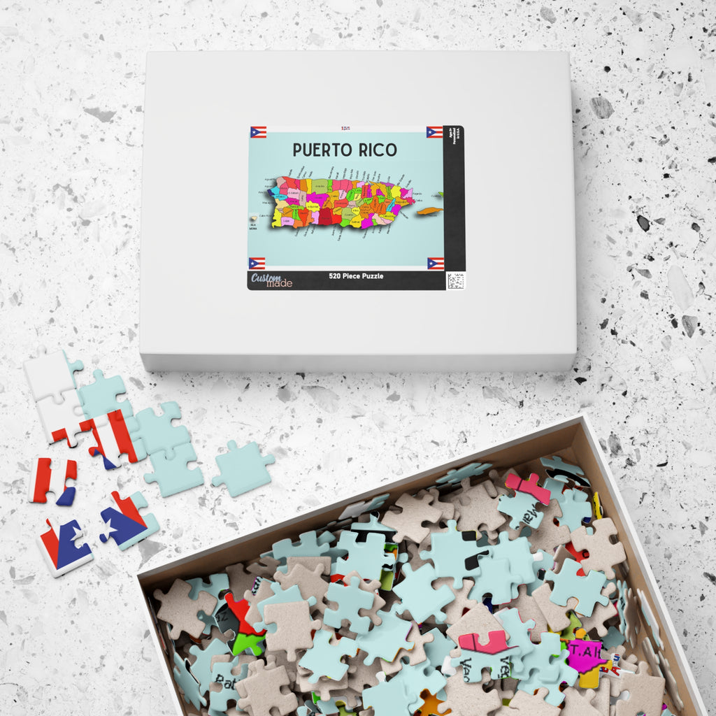 Puerto Rico Map Puzzle 500/1014 Piece | Colorful Municipalities Jigsaw