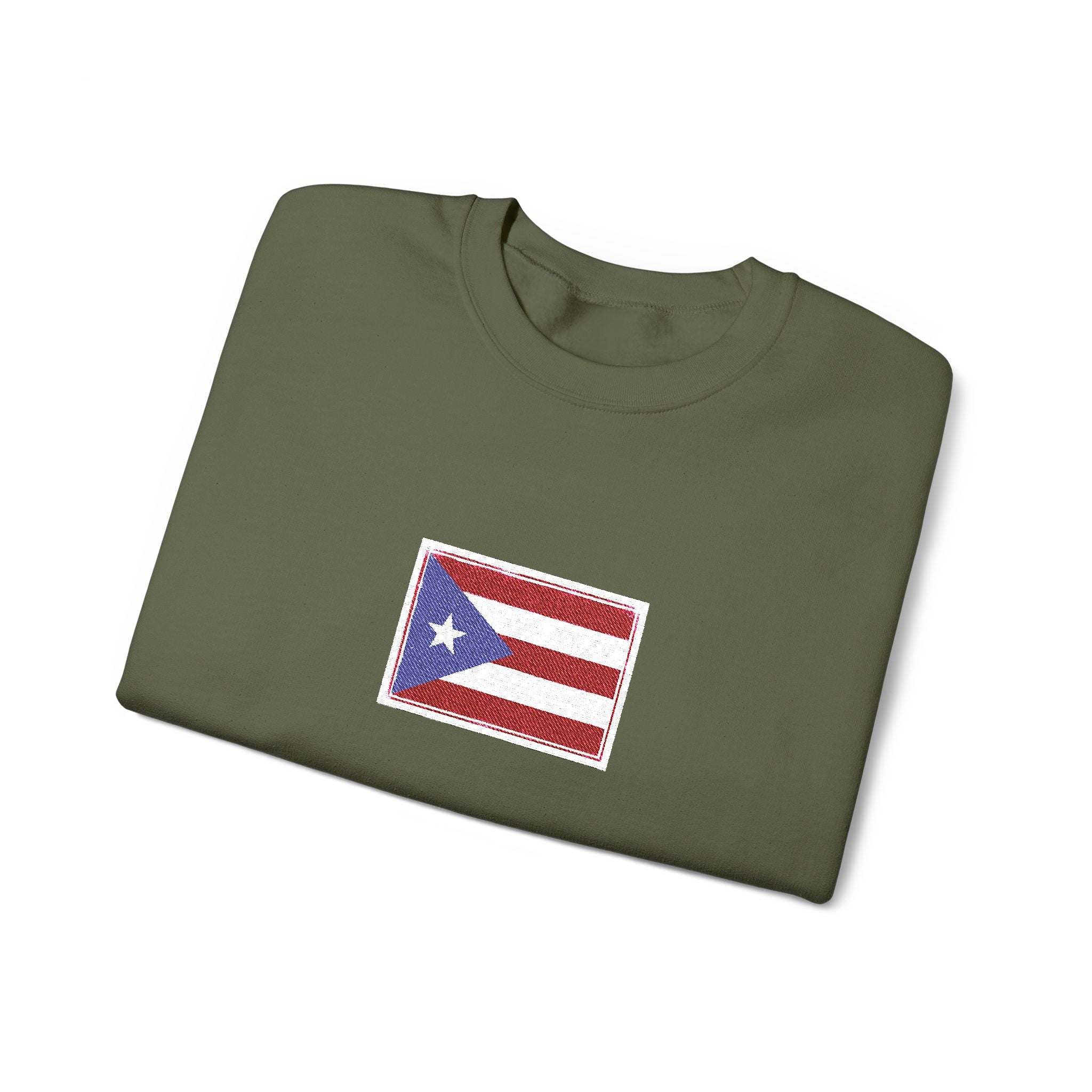 Puerto Rico Flag Graphic Crewneck Sweatshirt